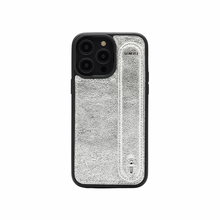 Cargar imagen en el visor de la galería, GLAM. Funda personalizada de cuero para iPhone -Plata/Plata