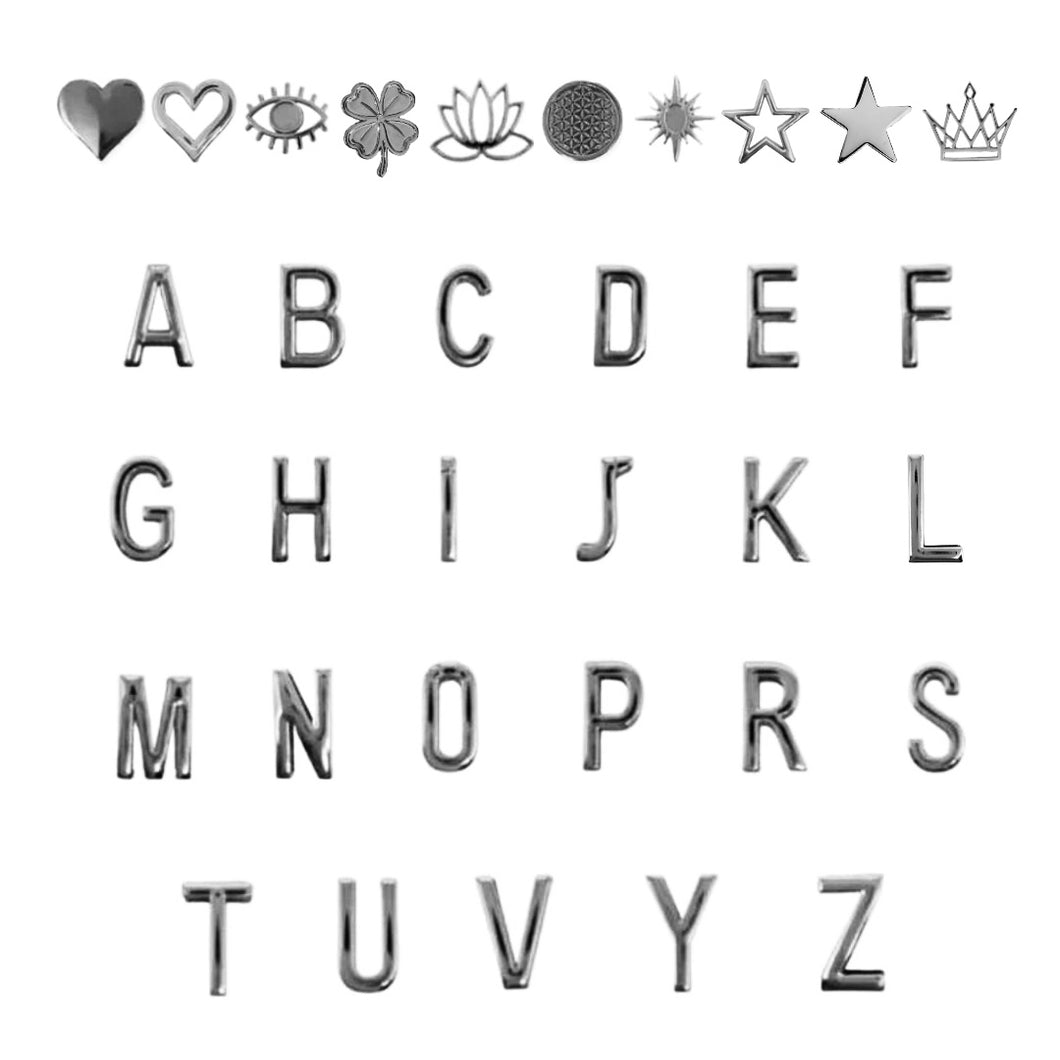 UMBI Letras Metalicas PLATA para FUNDA