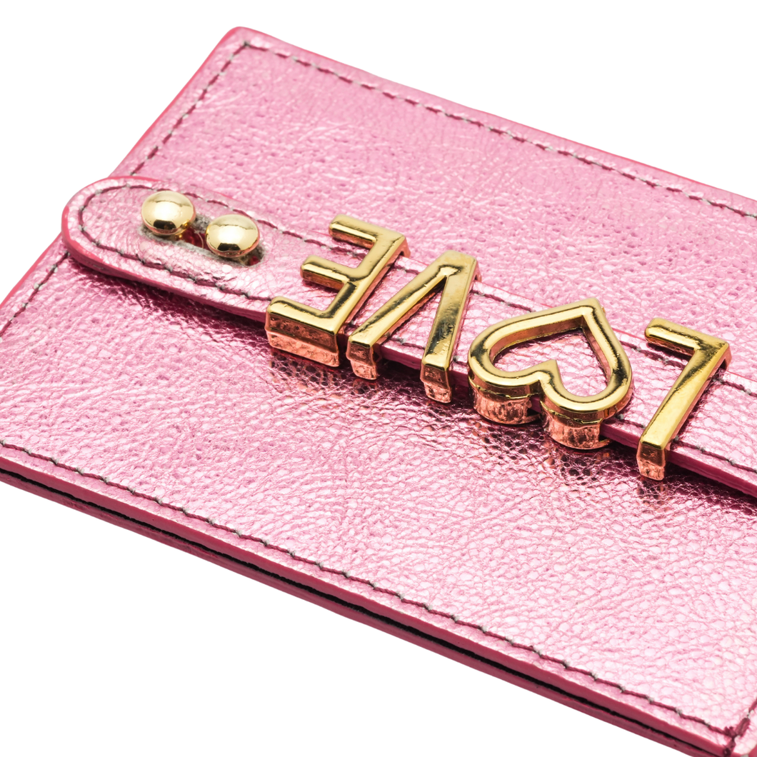 UMBI Tarjetero de Cuero Personalizado - ROSA