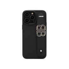Cargar imagen en el visor de la galería, YOUZ. Funda personalizada de cuero para iPhone -Negro/Plata
