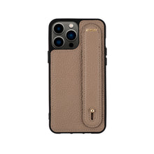 Cargar imagen en el visor de la galería, YOUZ. Funda personalizada de cuero para iPhone -Beis/Dorado
