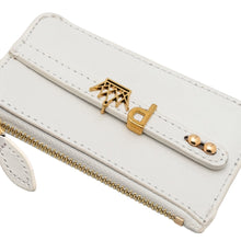 Cargar imagen en el visor de la galería, UMBI Monedero Mini de Cuero Personalizado - PEARL BLANCO
