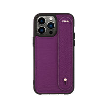 Cargar imagen en el visor de la galería, YOUZ. Funda personalizada de cuero para iPhone -Morado/Dorado
