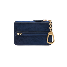 Cargar imagen en el visor de la galería, UMBI Monedero Mini de Cuero Personalizado - AZUL MARINO
