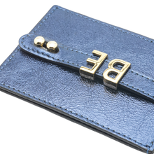 Cargar imagen en el visor de la galería, UMBI Tarjetero de Cuero Personalizado - AZUL MARINO
