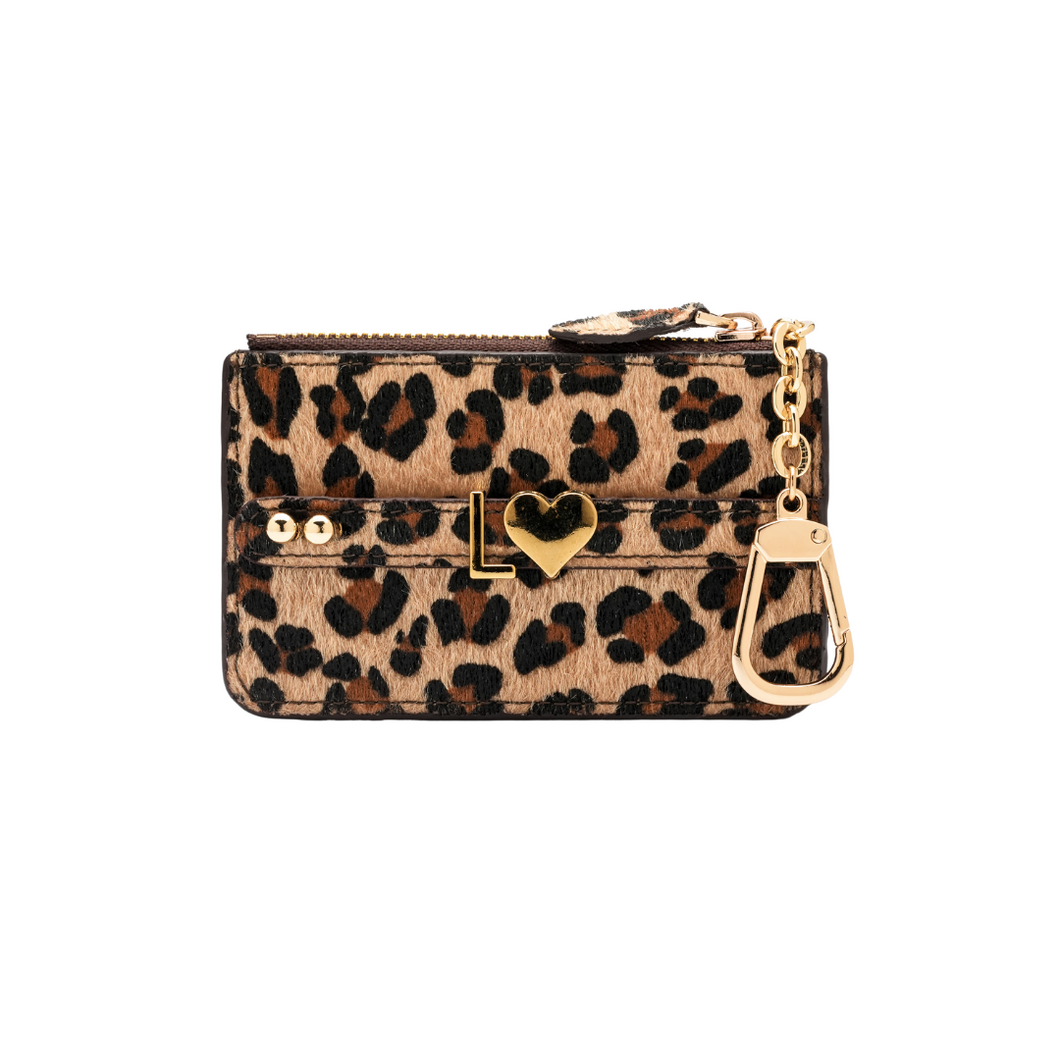 UMBI Monedero Mini de Cuero Personalizado - LEOPARDO