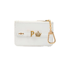 Cargar imagen en el visor de la galería, UMBI Monedero Mini de Cuero Personalizado - PEARL BLANCO

