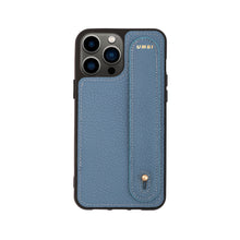 Cargar imagen en el visor de la galería, YOUZ. Funda personalizada de cuero para iPhone -Azul/Dorado
