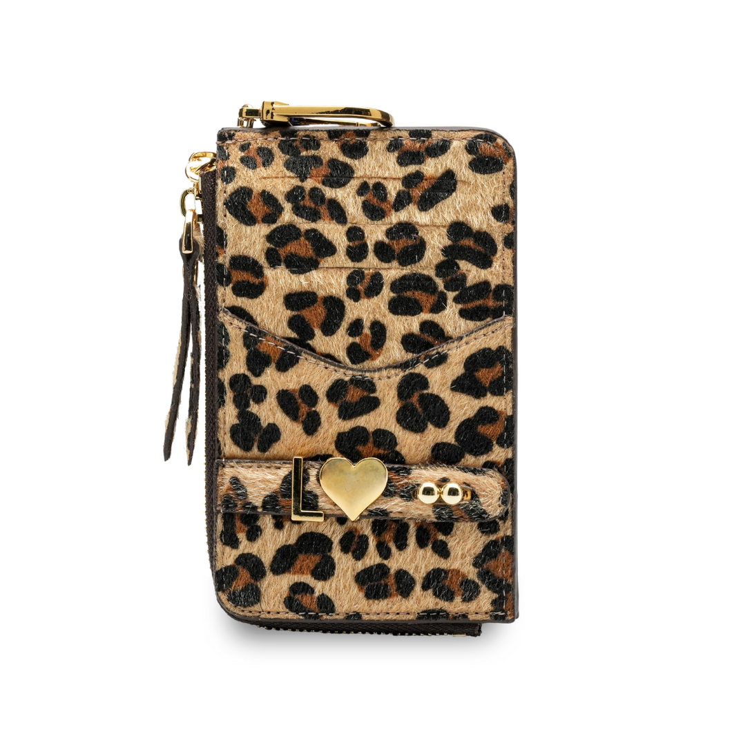 UMBI Monedero de Cuero Personalizado - LEOPARDO
