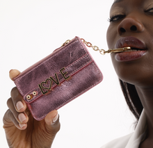 Cargar imagen en el visor de la galería, UMBI Monedero Mini de Cuero Personalizado - ROSA

